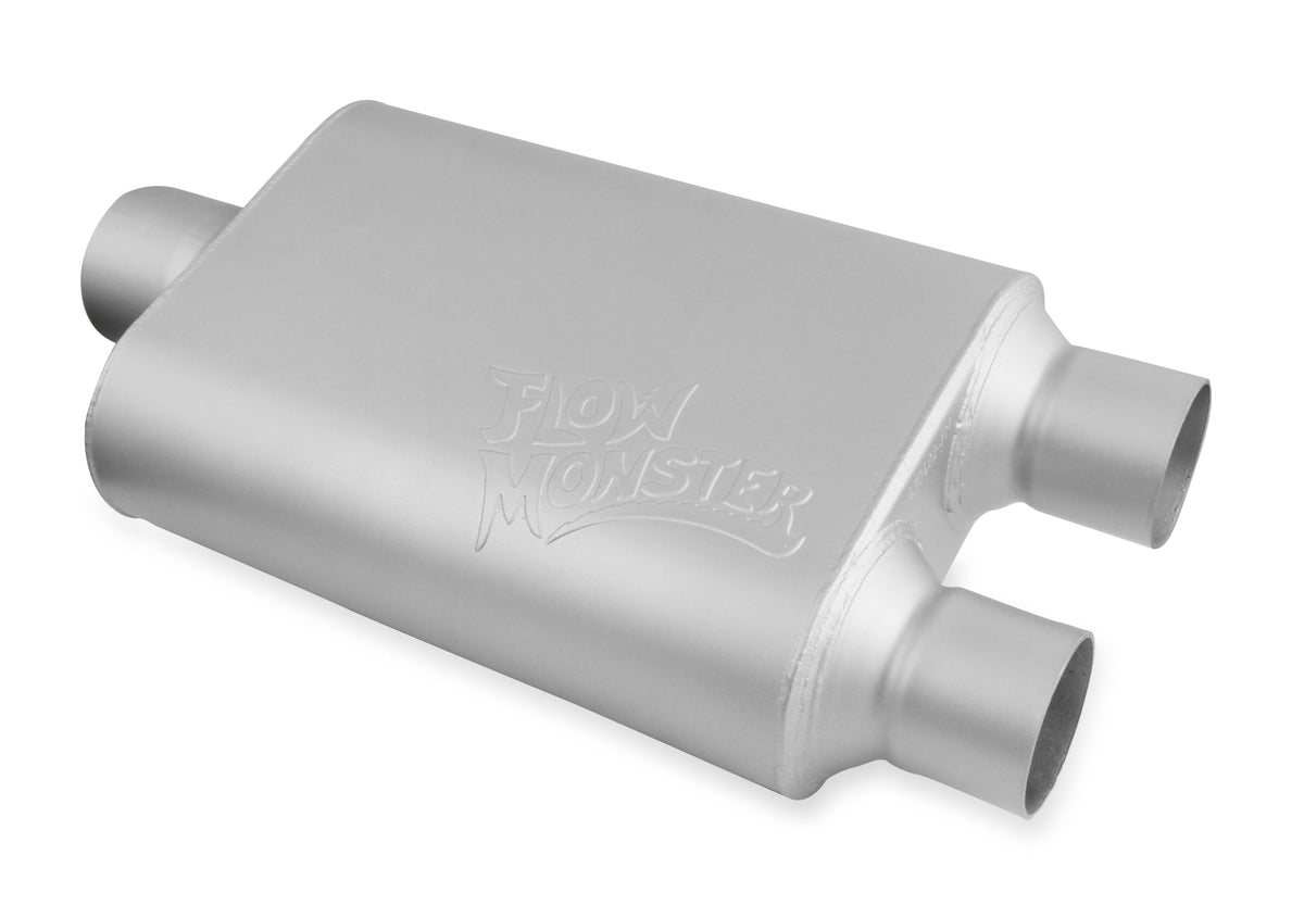 Flowmaster 430402-FM 2-Chamber Muffler - 3" Center Inlet / 2.5" Dual Outlet