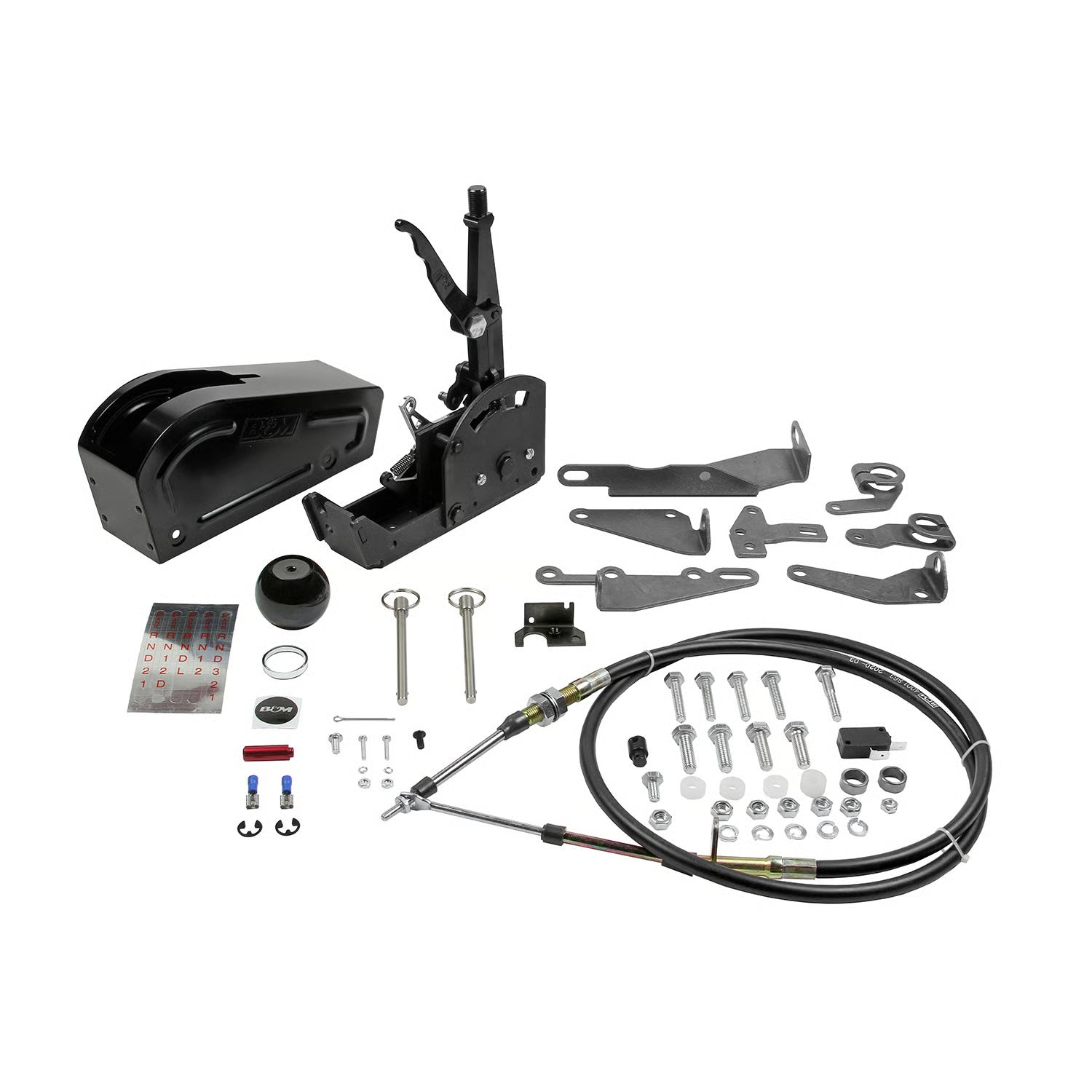 B&M 81706 Automatic Gated Shifter - Pro Stick - Black Universal 2, 3 & 4-speed Compatible Shifter