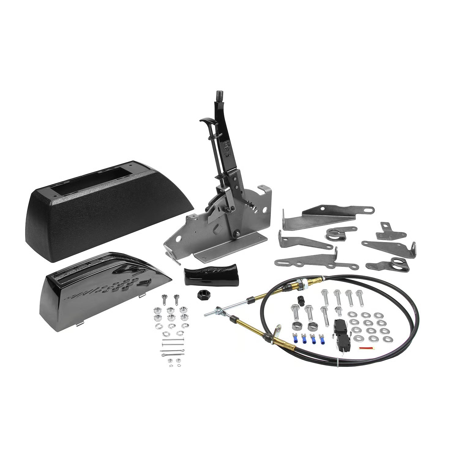 B&M 81681 Automatic Gated Shifter - Z-GATE - Black Universal 3 & 4-speed Compatible Shifter