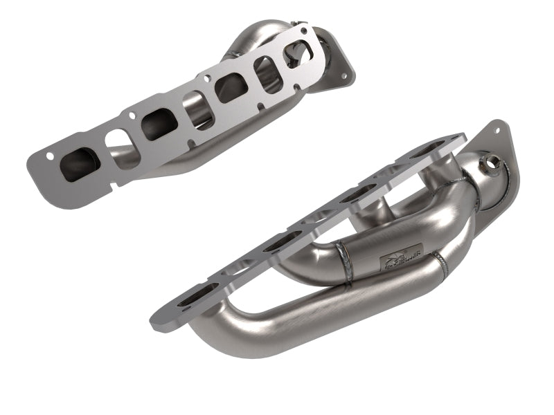 aFe Twisted Steel Header for Jeep Wrangler 392 (2021-2025) – 1-7/8 Inch to 2-3/4 Inch 304 Stainless Steel with Raw Finish