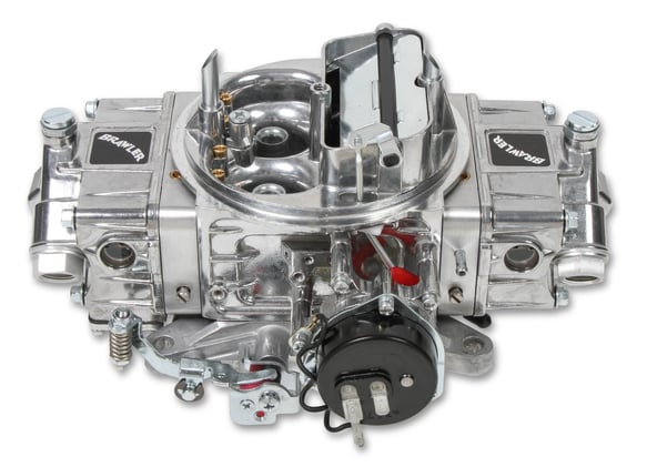 Brawler BR-67255 4150 650 CFM Diecast Carburetor - Mechanical Secondaries - Shiny - Gasoline - Electric Choke