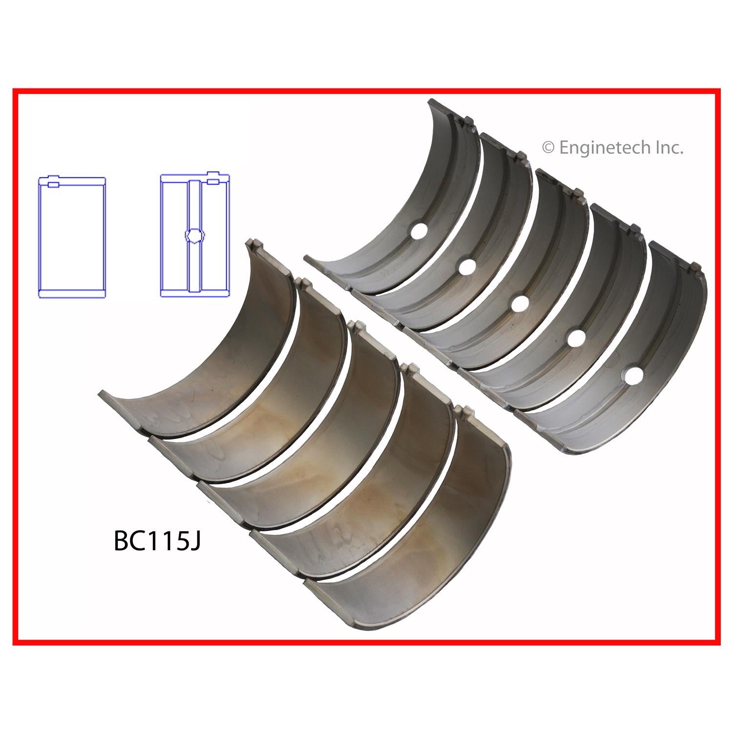 Enginetech RMCR345BP Engine ReRing Overhaul Kit for 2003-2008 Dodge 5.7L Hemi VIN "D"