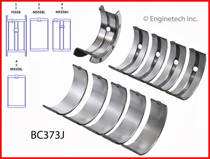 Enginetech RCF121BP Engine Rebuild Kit for 2000-2002 Ford Escort 121 2.0L SOHC L4 VIN "P"