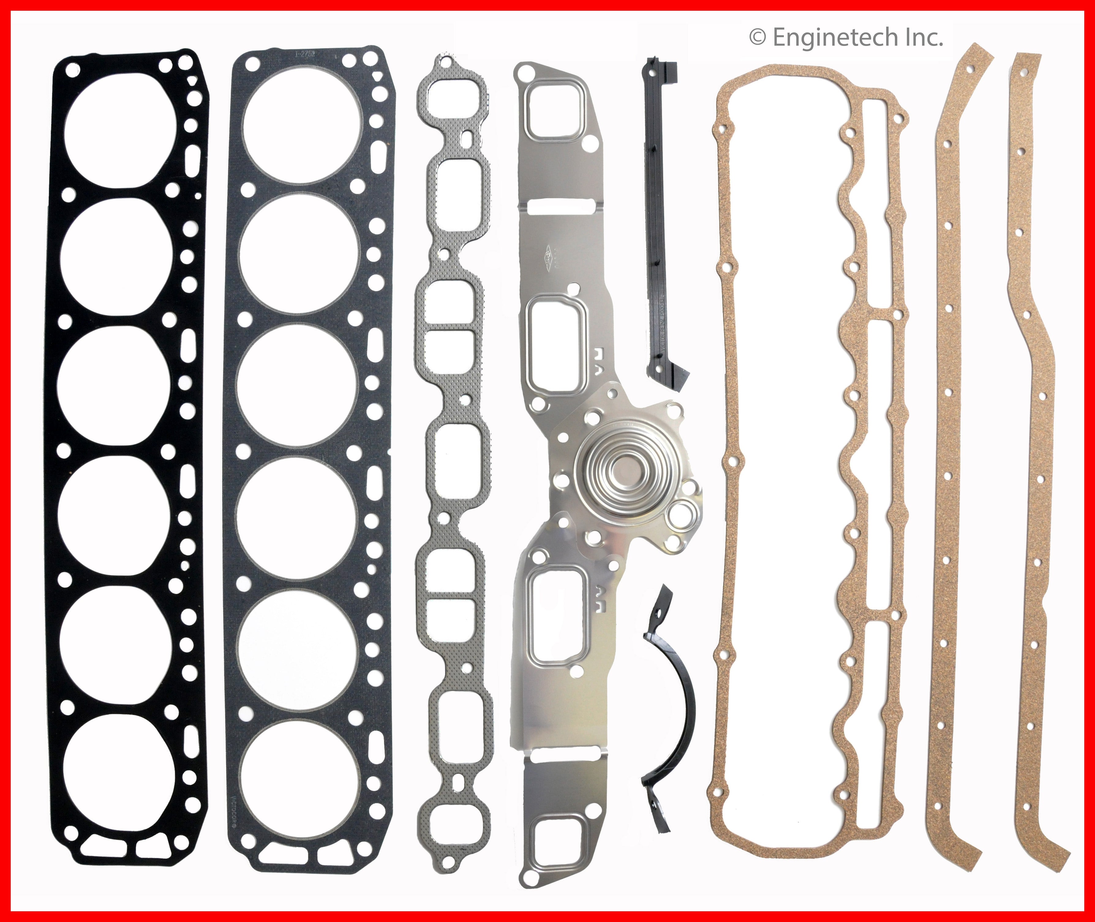 Enginetech RCC250D Engine Rebuild Kit for 1975-1984 Chevrolet 4.1L 250 OHV L6