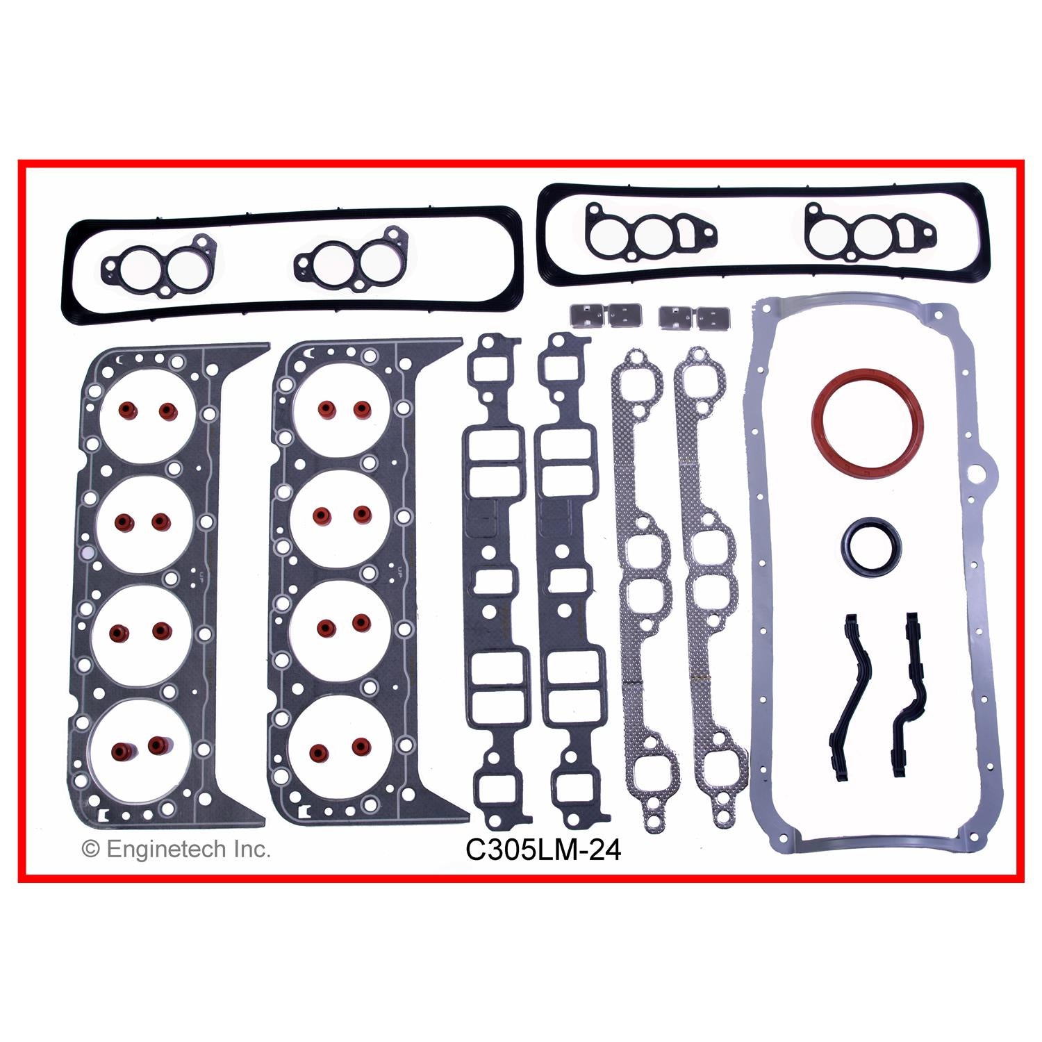 Enginetech RCC305C Engine Rebuild Kit for 1986-1988 Chevrolet SBC 5.0L 305 V8 VIN "G,7"