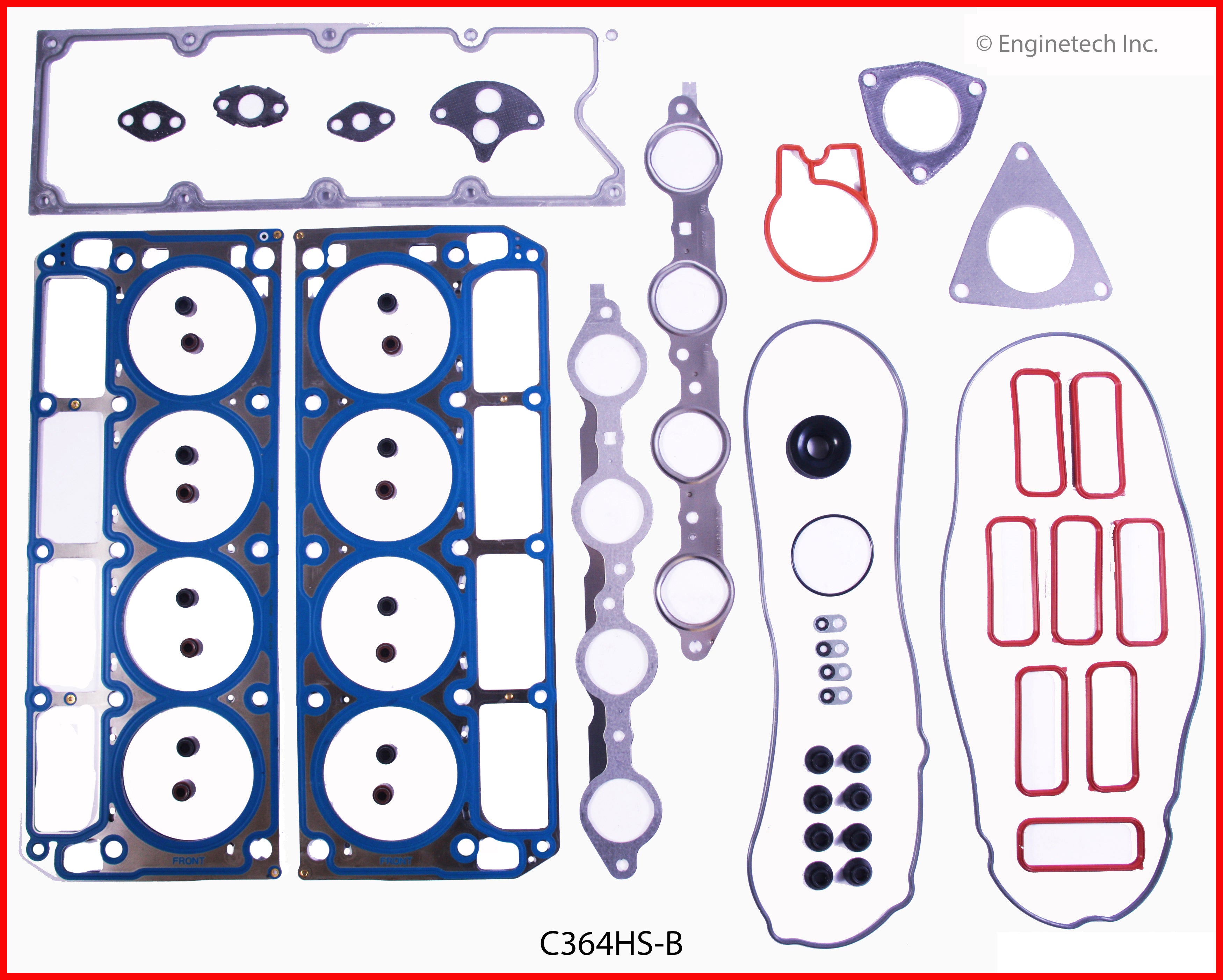 Enginetech RMC346AP Engine ReRing Overhaul Kit for 1999-2001 Chevrolet Gen III LS1 5.7L VIN G