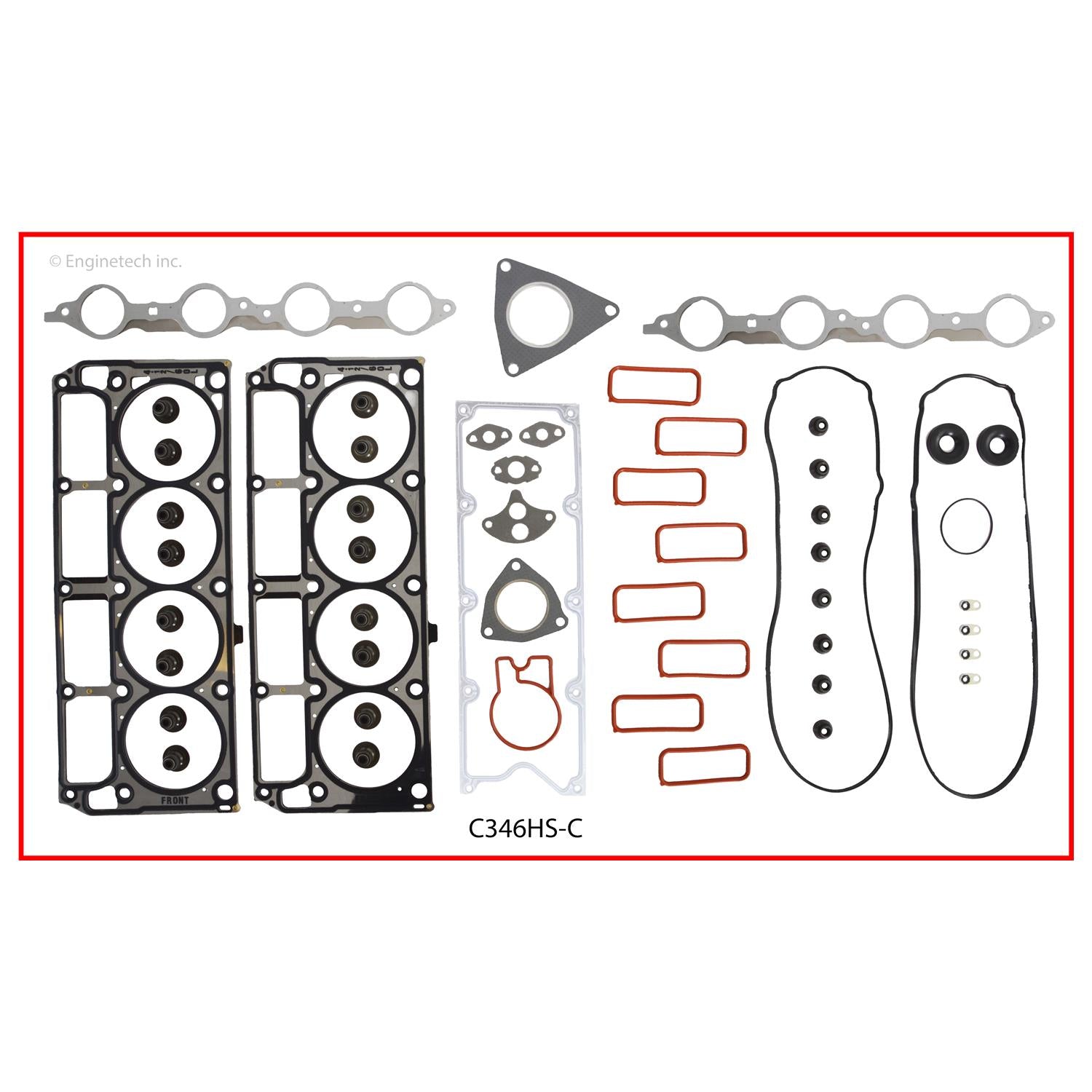 Enginetech RMC346BP Engine ReRing Overhaul Kit for 2002-2005 Chevrolet Gen III 5.7L LS1 VIN "G,S"