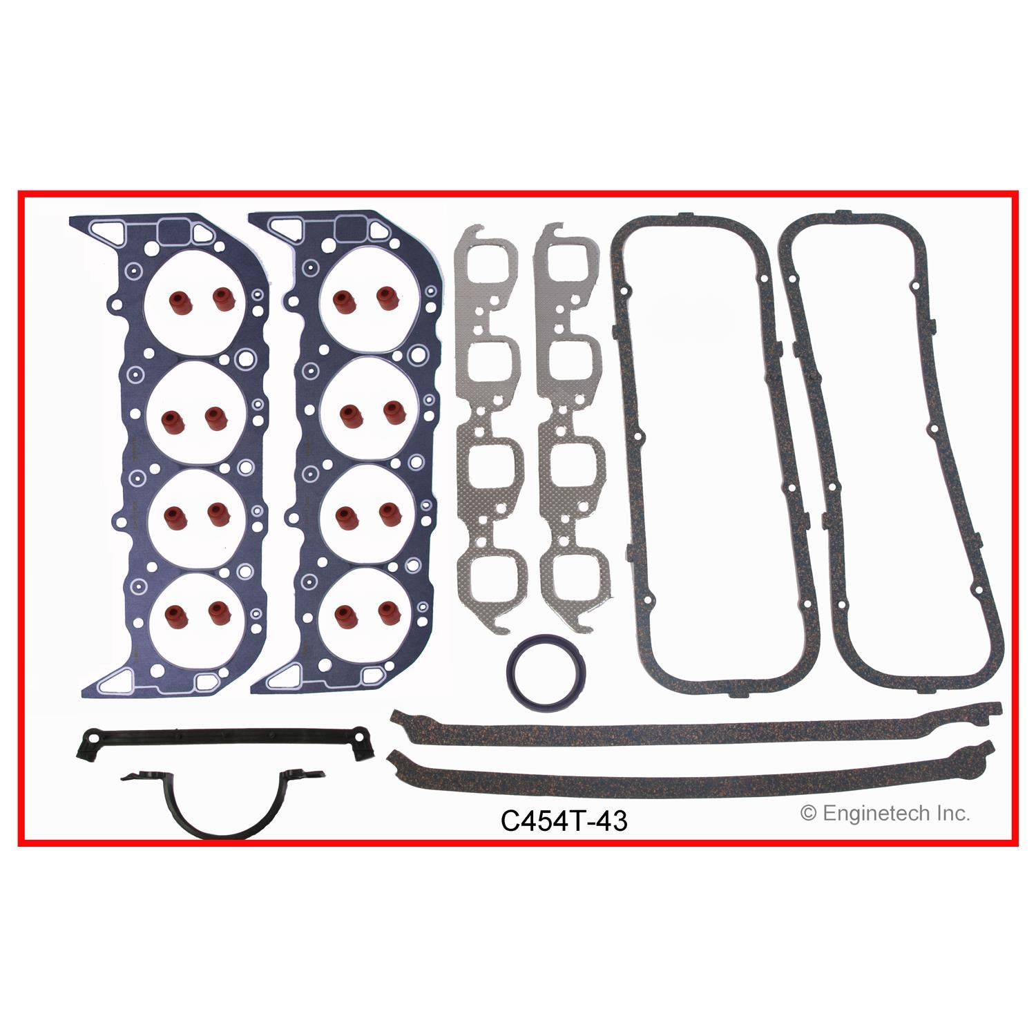 Enginetech RCC454CP Engine Rebuild Kit for 1984-1990 Chevrolet BBC 7.4L 454 Truck