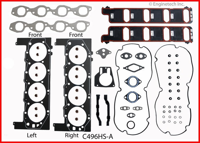Enginetech RMC496AP Engine ReRing Overhaul Kit for 2001-2007 Chevrolet BBC 496 8.1L