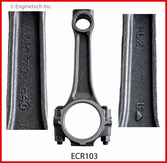 Enginetech ECR103 Reconditioned Press Fit Pin Connecting Rod for 1988-2003 5.2L 318 5.9L 360