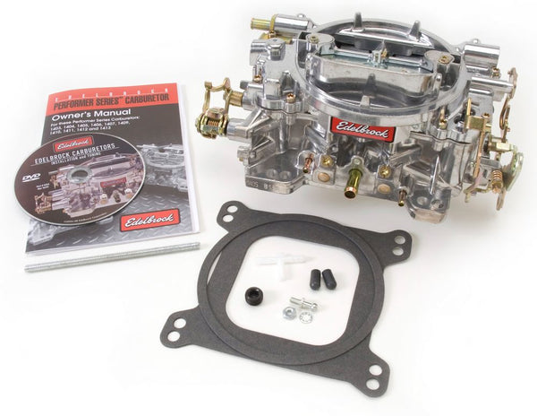 Edelbrock 1405 Performer Carburetor 600 CFM With Manual Choke, Satin Finish (Non-EGR)