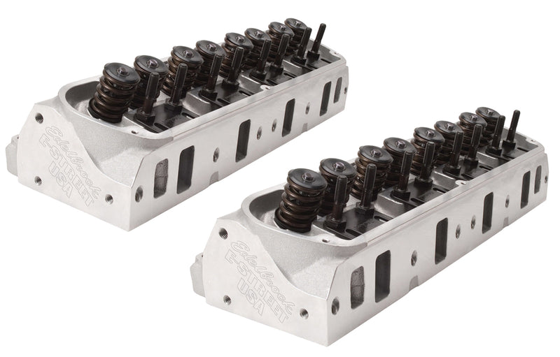 Edelbrock 5023 Ford SBF E-Street Cylinder Heads - 60cc 1.90/1.60