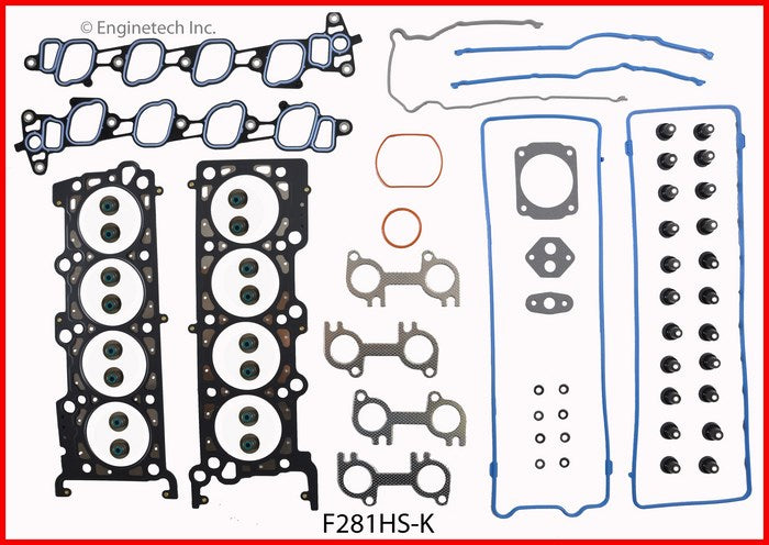 Enginetech RCF281JP Engine Rebuild Kit for 2001 Ford 4.6L SOHC 16V VIN "X"