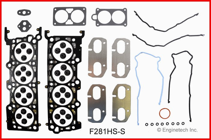 Enginetech RMF281UP ReRing Overhaul Kit for 1998 Ford 4.6L DOHC 32V