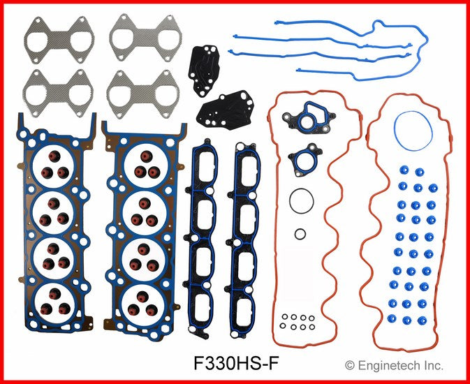 Enginetech RMF330GP Engine ReRing Overhaul Kit for 2007-2012 Ford Modular 5.4L SOHC 24V