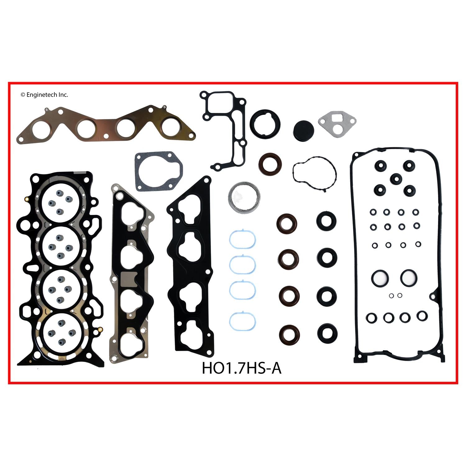 Enginetech RCHO1.7AP Engine Rebuild Kit for 2001-2005 Honda 1.7L SOHC L4 D17A2 D17A6 VTEC