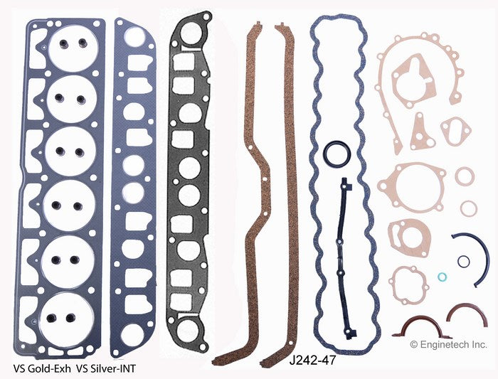 Enginetech RCJ242A Engine Rebuild Kit for 1991 Jeep 4.0L 242