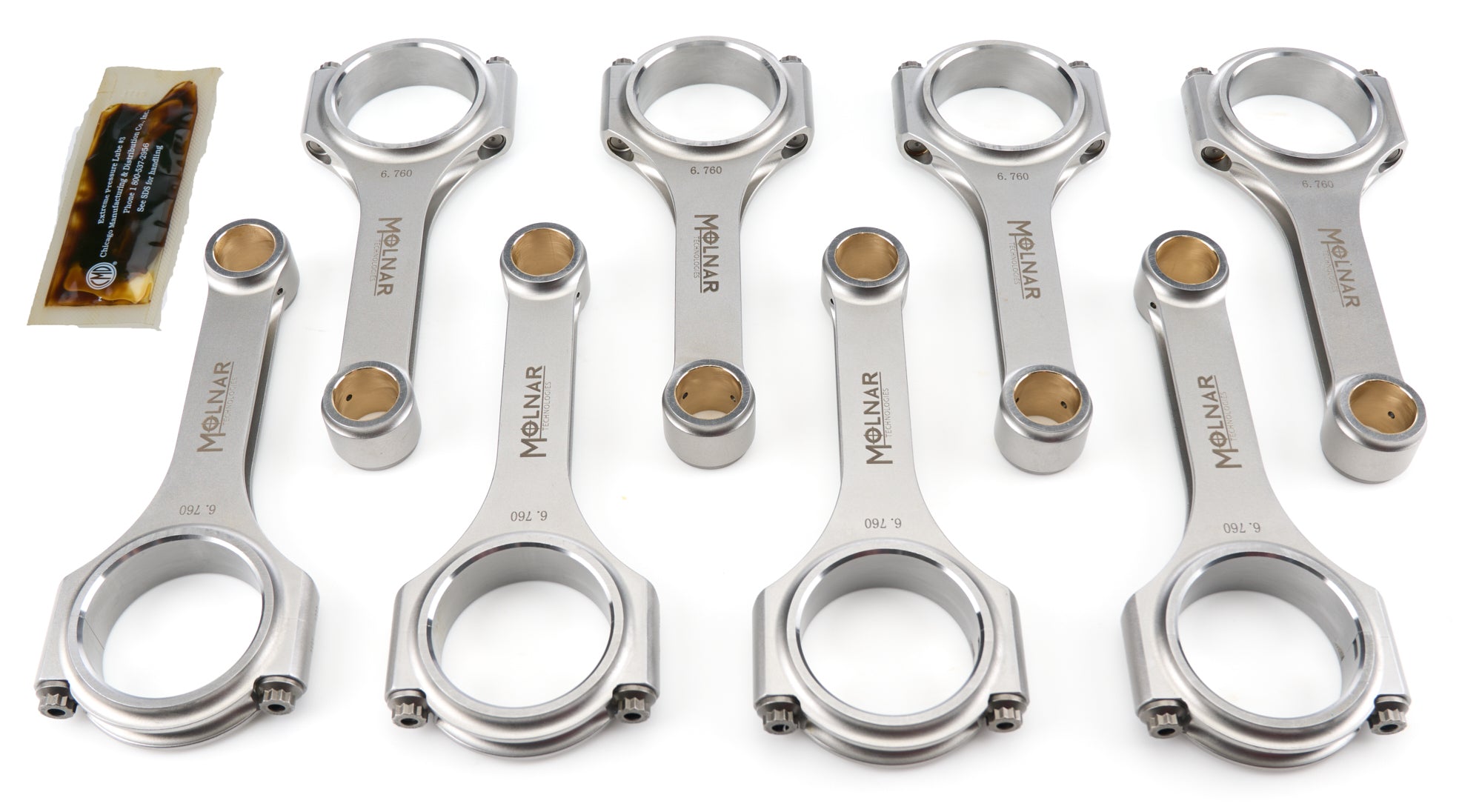 6.760 H-Beam Rod Set BBM Wedge w/.990 Pin