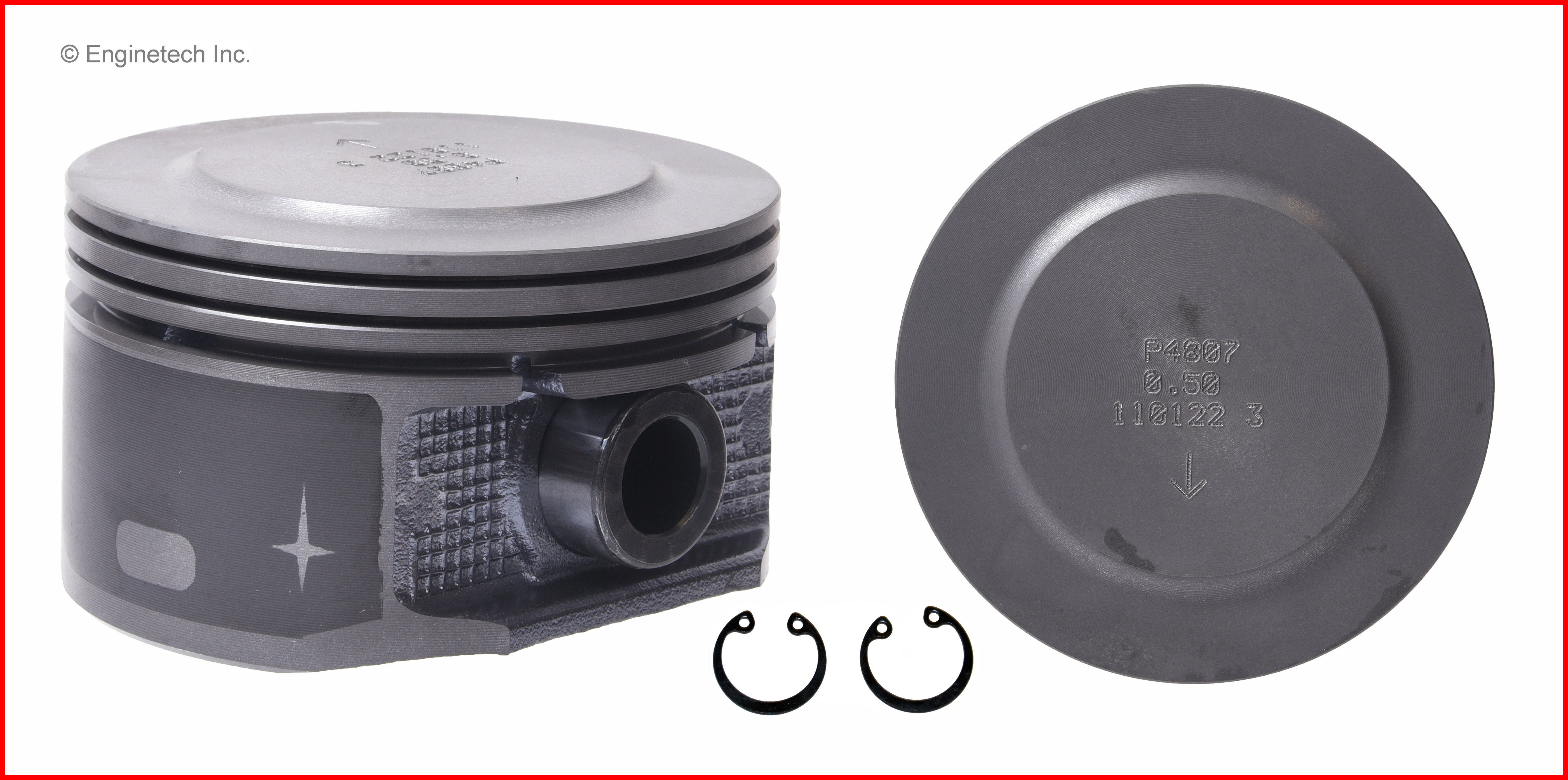 Enginetech P4807(8) Dome Pistons Set for 2002-2007 Dodge Jeep 4.7L SOHC