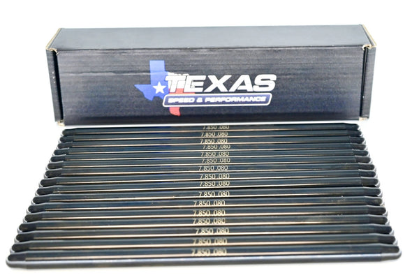 Texas Speed & Performance Chromoly LS7 & LT 3/8" Pushrods, Set of 16, 7.850" Length