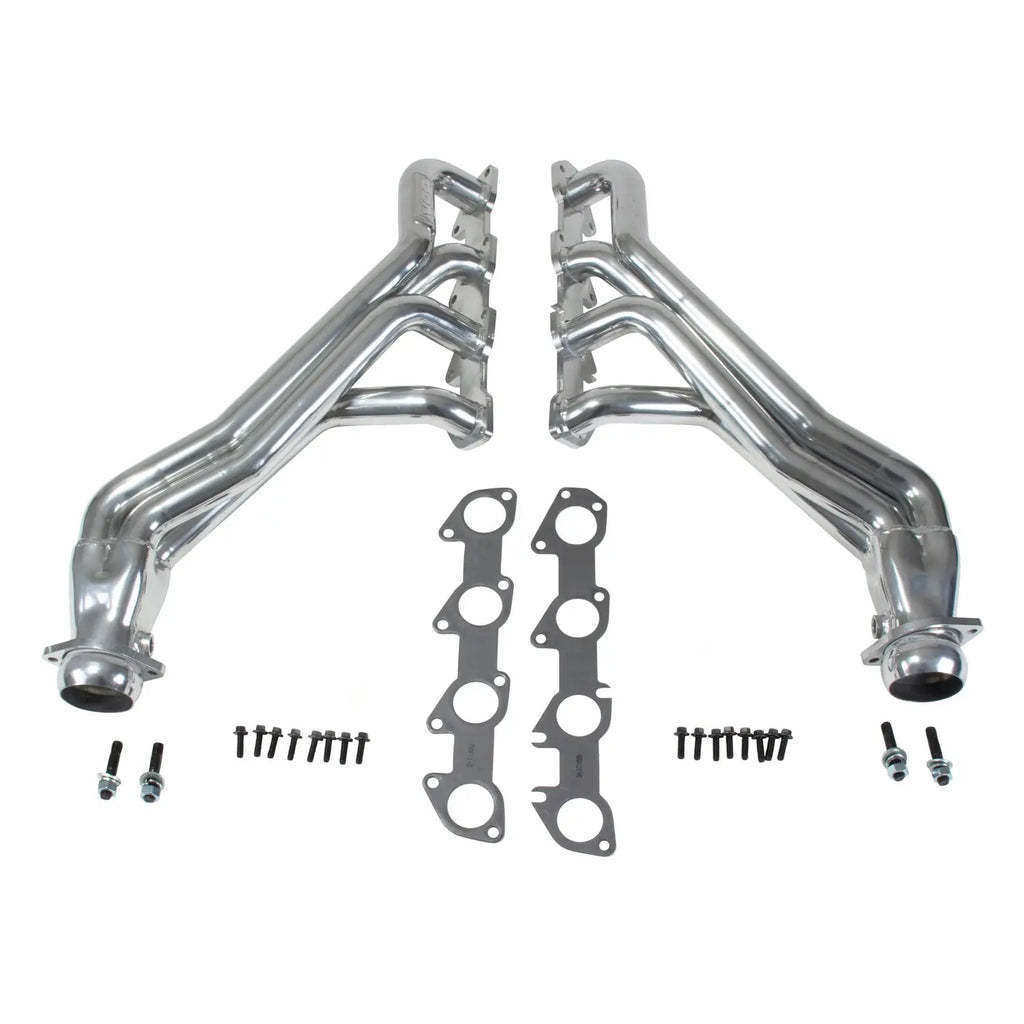 BBK 40460 1 3/4 Long Tube Polished Silver Ceramic Exhaust Headers for 2009-2024 Dodge Challenger Charger 5.7L HEMI