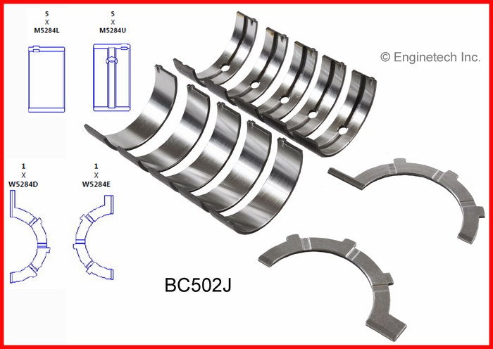 Enginetech RCCR287P Engine Rebuild Kit for 2000-2002 Chrysler 4.7L 287 SOHC Oil PAN Gasket N/I USE OCR287