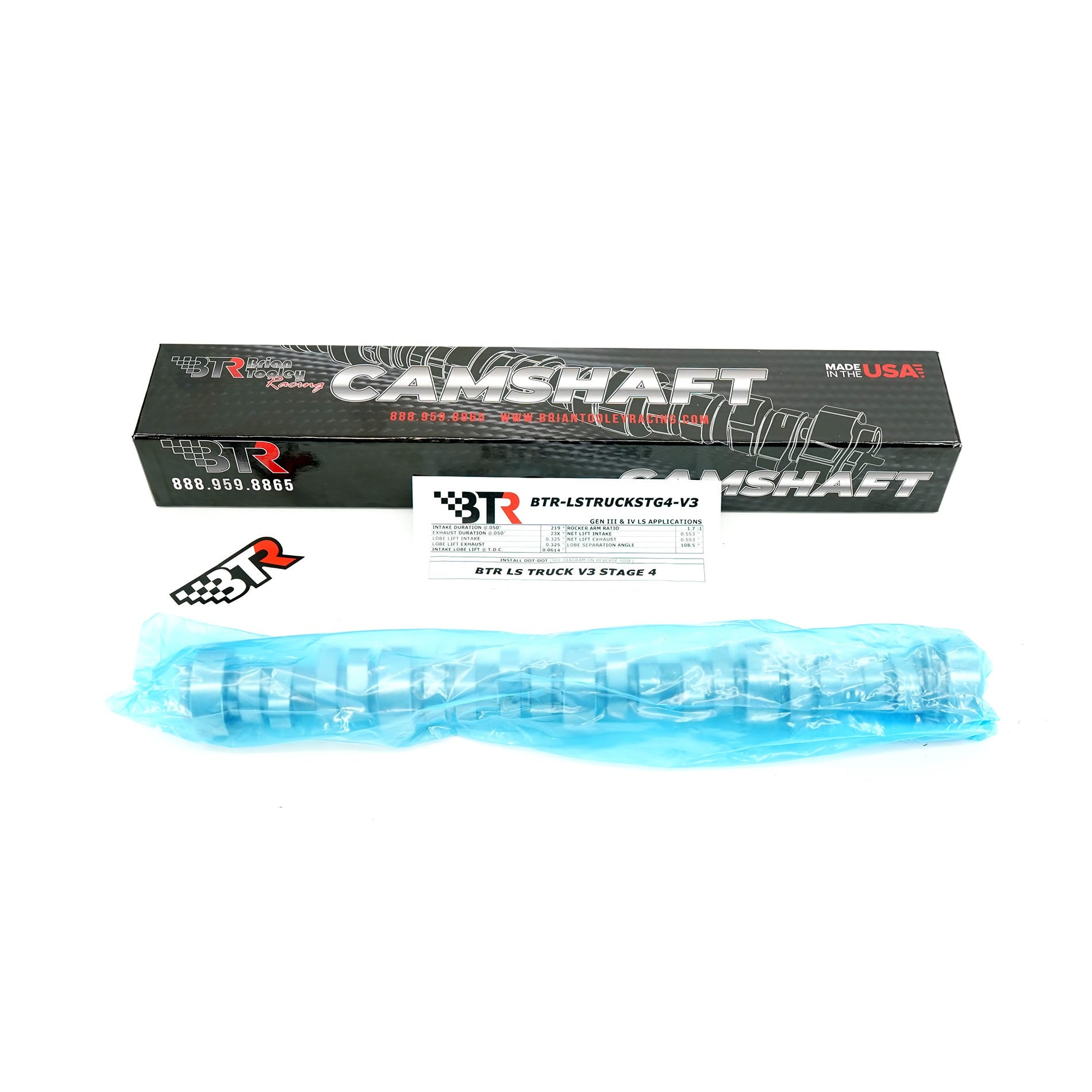 Brian Tooley Racing V3 Truck Camshafts for GM Gen III IV LS 4.8L 5.3L 6.0L 6.2L