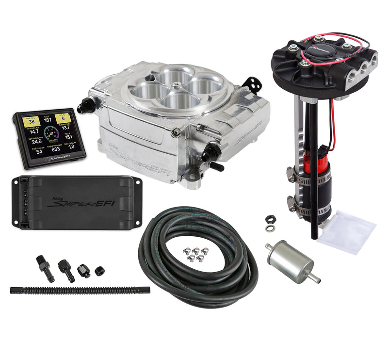 Holley 550-510-3PD Sniper 2 EFI Returnless Style Drop-In Module - With PDM - 3.5 in. Handheld - POLISHED