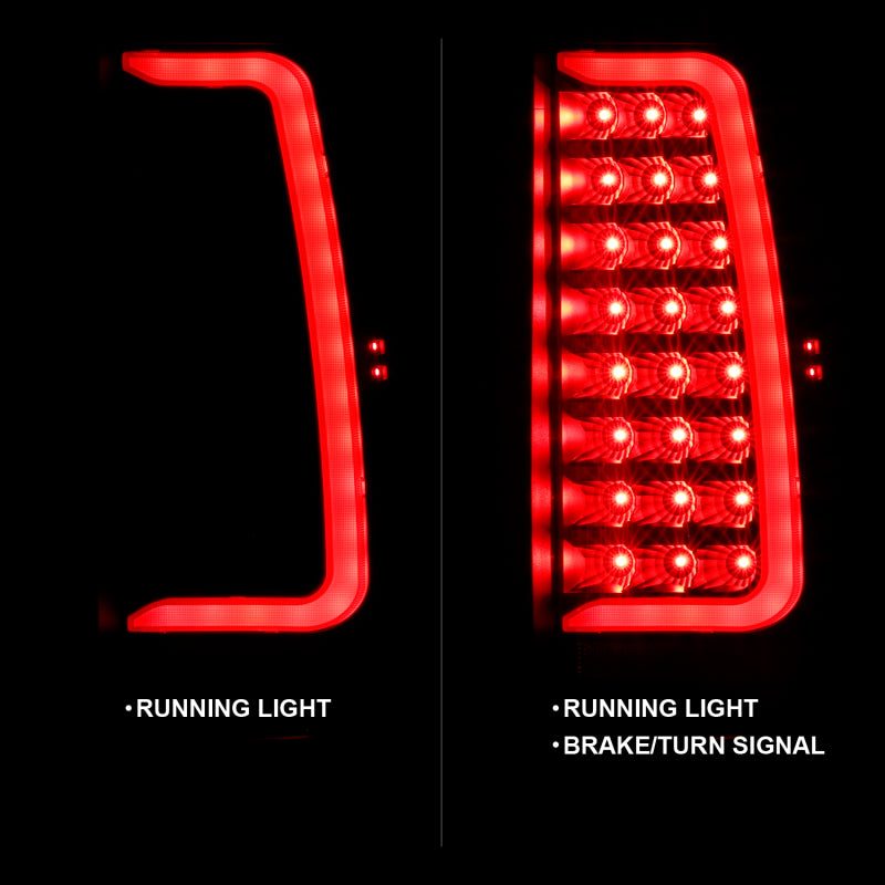 ANZO 311321 LED Taillight Plank Style Black w/Clear Lens for 2007-2014 Chevy Tahoe