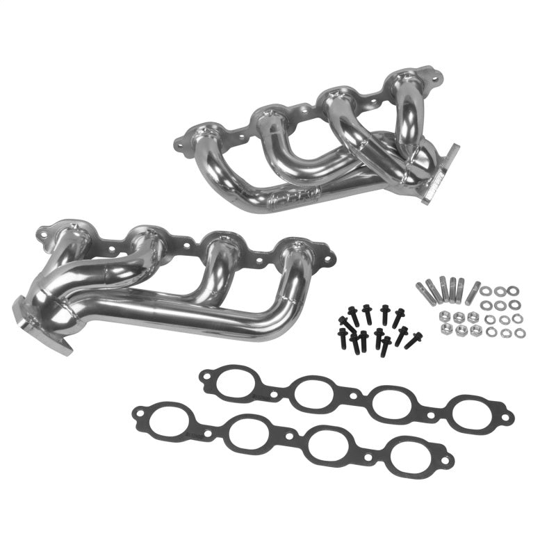 BBK 14-18 GM Truck 5.3/6.2L Shorty Tuned Length Exhaust Headers – Polished Silver Ceramic Coating