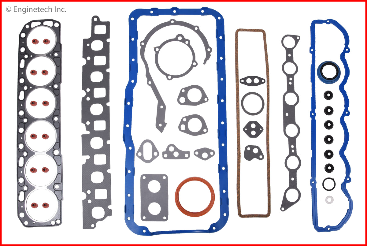 Enginetech RCF300CP Engine Rebuild Kit for 1988-1995 Ford Truck 4.9L 300