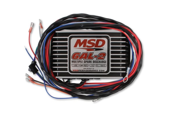 MSD 64213 6AL-2 Ignition Control Universal - Built-in 2 Step Rev-Limiter - Rotary Dials - Black