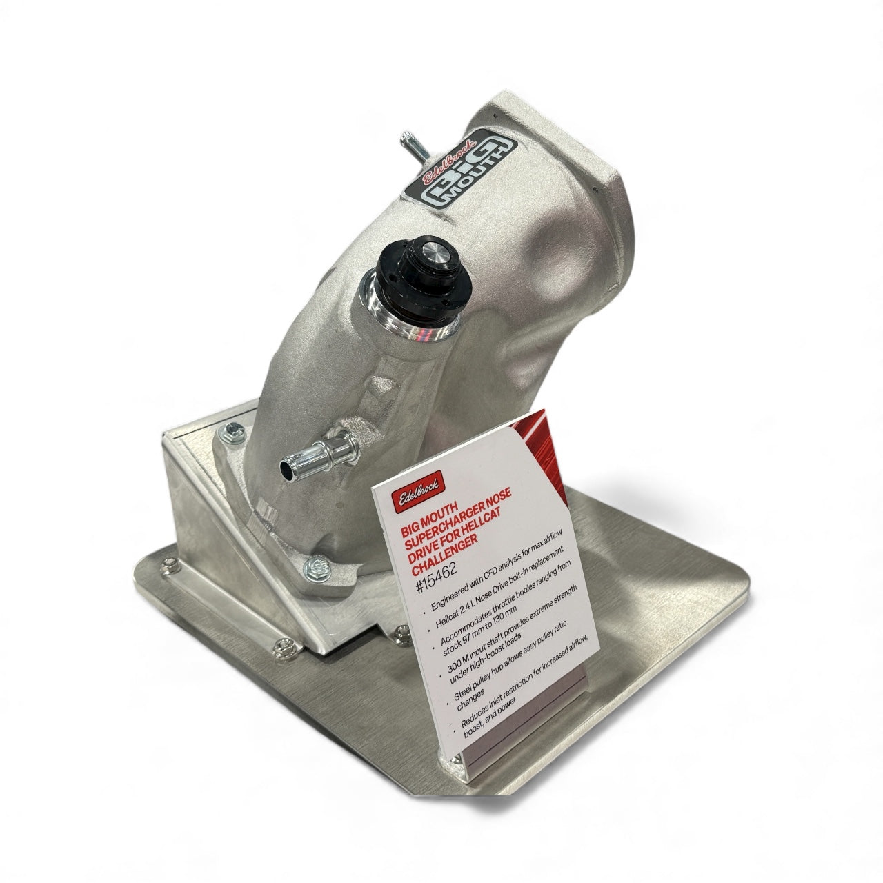 Edelbrock 15462 Big Mouth Hellcat Supercharger Nose Drive for 6.2L Hemi