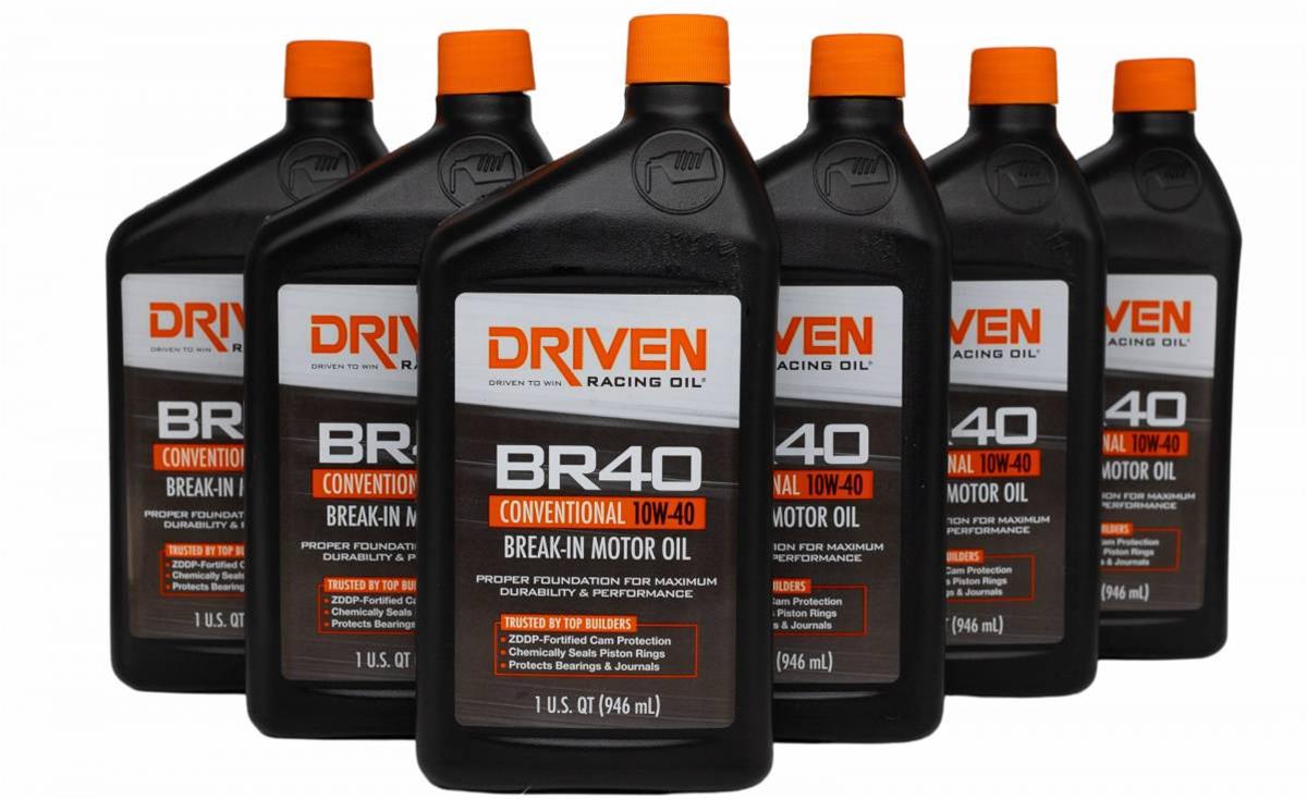 Driven Racing Oil 03706 BR40 SAE 10W-40 Conventional Break-In Motor Oil