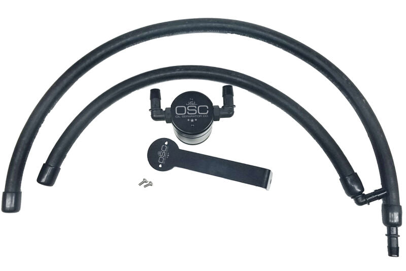 J&L 3062P-B Passenger Side Oil Separator 3.0 - Black Anodized for 2005-2010 Dodge Charger 6.1L Hemi