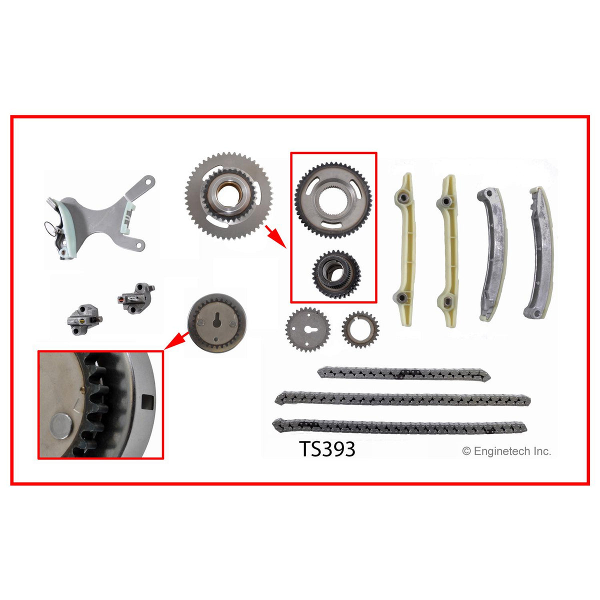 Enginetech RCCR287P Engine Rebuild Kit for 2000-2002 Chrysler 4.7L 287 SOHC Oil PAN Gasket N/I USE OCR287