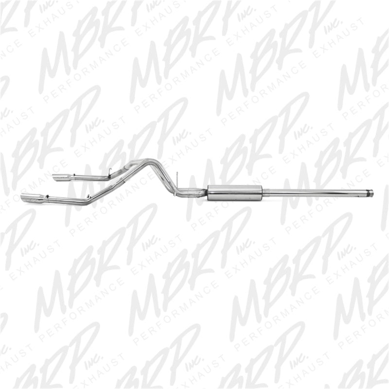 MBRP 2014 Chevy/GMC 1500 Silverado/Sierra 4.3L V6/5.3L V8 Dual Split Rear T409 3in Cat Back Exhaust