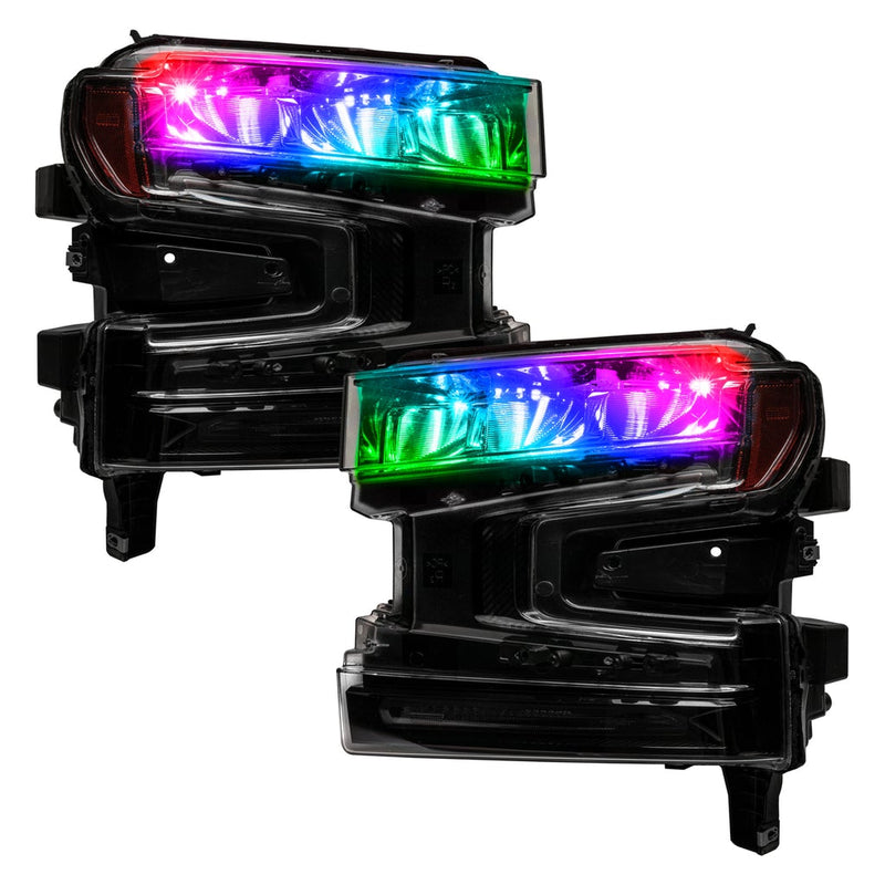 Oracle Lighting 1440-334 2019-2021 Chevrolet Silverado 1500 ColorSHIFT RGB Demon Eye Headlight Upgrade
