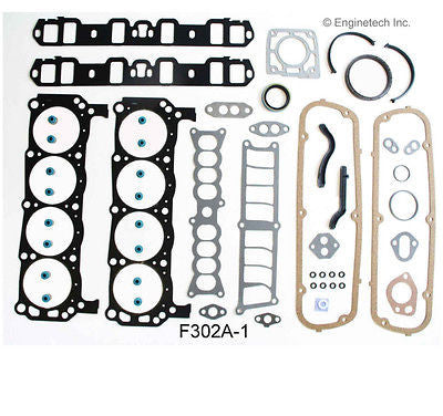 Enginetech RCF302MP Engine Rebuild Kit for 1991-1985 Ford 302 5.0L H.O