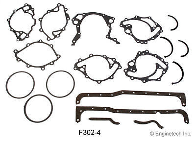 Enginetech F302-4 Full Engine Overhaul Gasket Set for 1963-1982 Ford 260 289 302 5.0L Car Truck