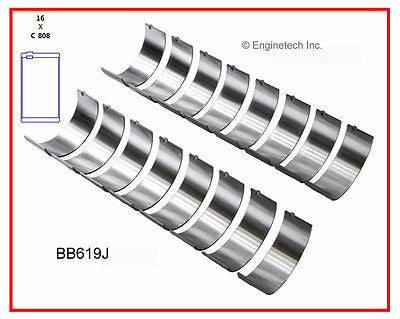 Enginetech BC364J BB619J Main and Rod Bearing Set for Chevrolet Big Block Engines 454 427 402 396 366