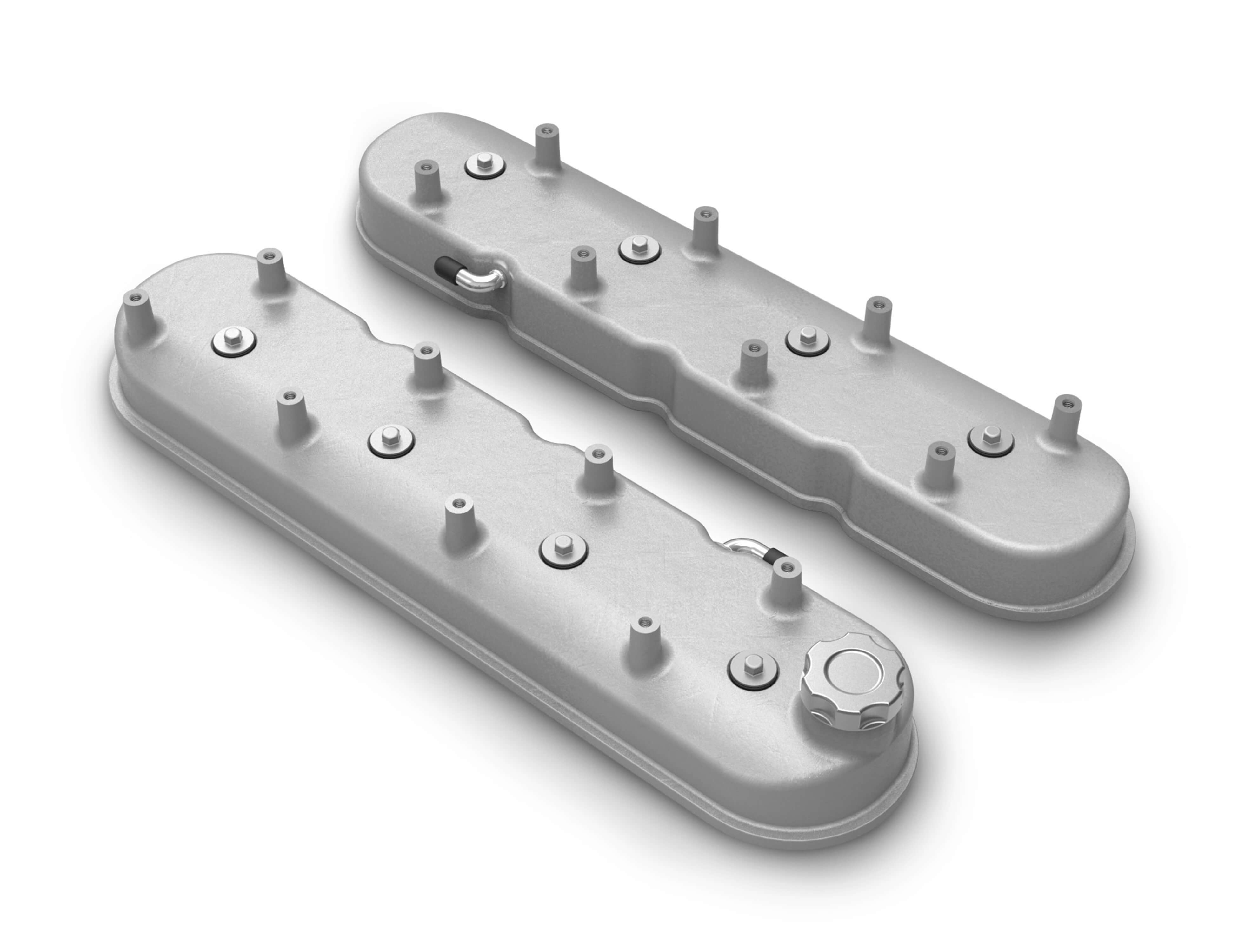 Holley Tall Cast Aluminum Valve Cover Set for Chevrolet Gen III IV LS Engines