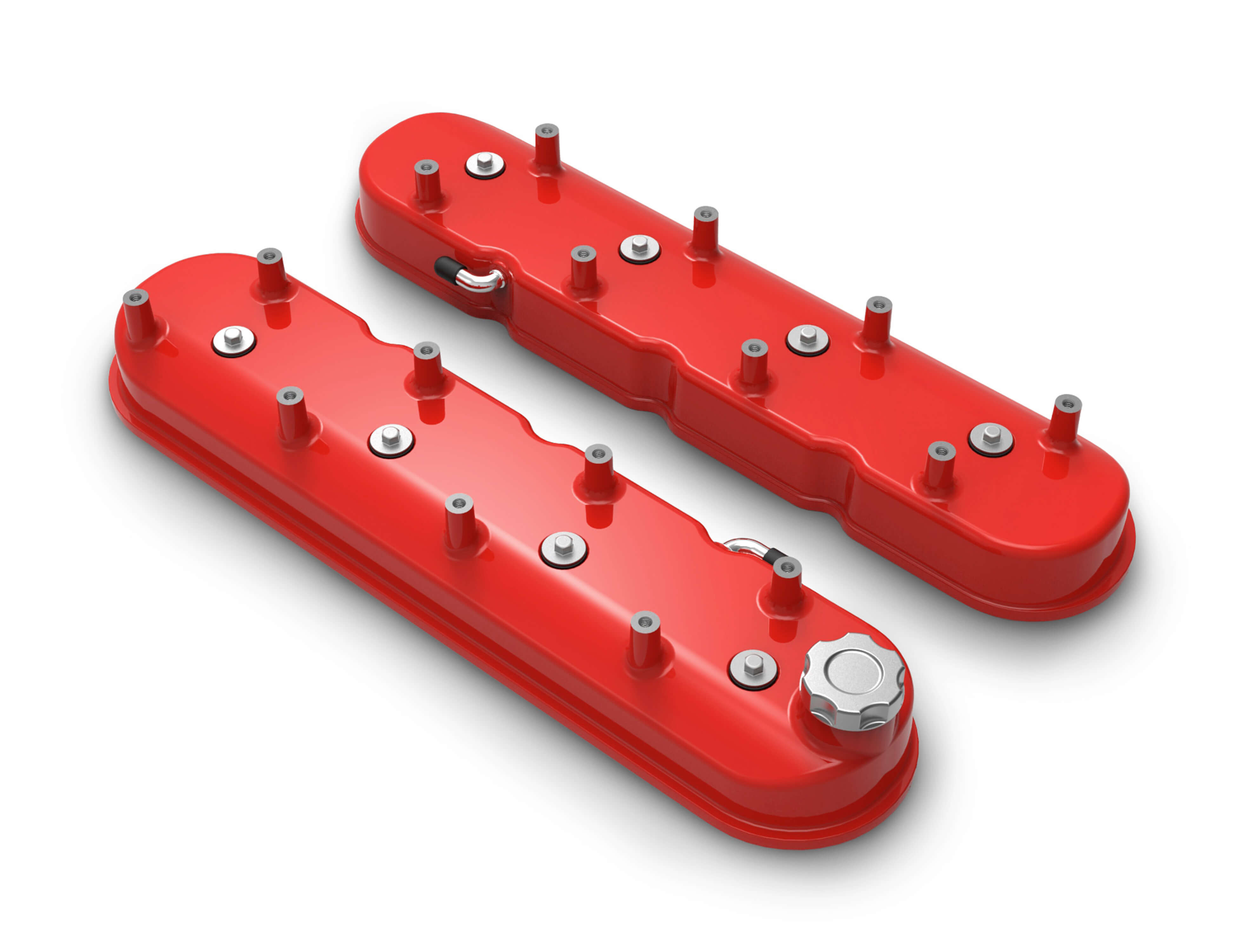 Holley Tall Cast Aluminum Valve Cover Set for Chevrolet Gen III IV LS Engines