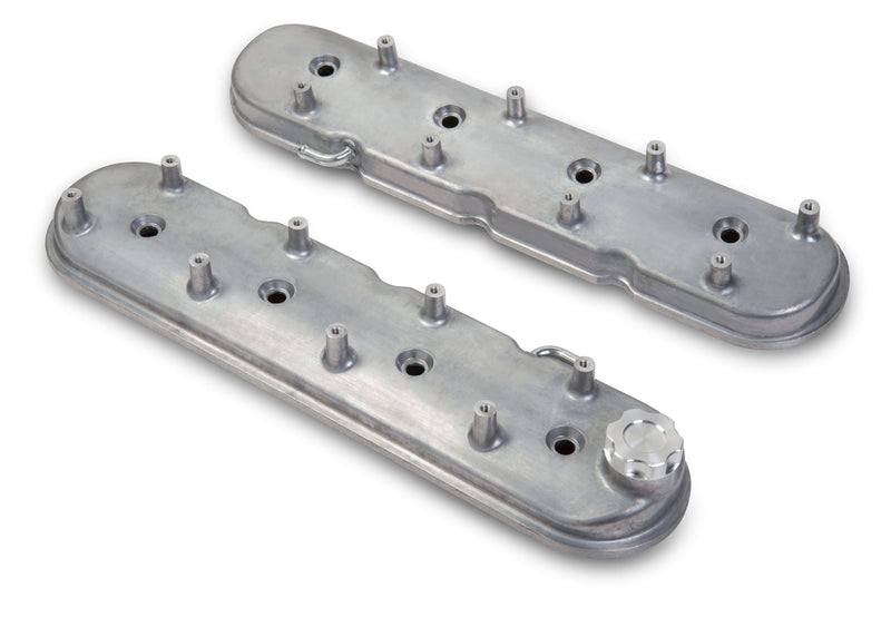 Holley Standard Height Cast Aluminum Valve Cover Set for Chevrolet Gen III IV LS Engines