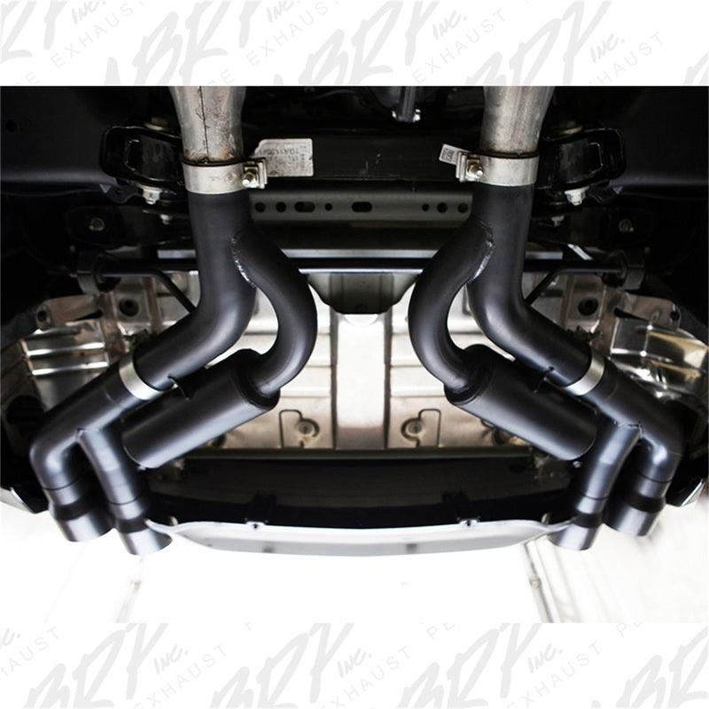 MBRP 2018-2019 Ford Mustang GT 2.5in Black Coated Non Active Dual Axle Back Exhaust - 4in Dual Wall Tips