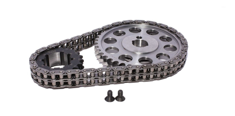COMP Cams 7138 Adjustable Billet Double Roller TIming Chain Set for 1965-1988 Ford Small Block SBF 289-302 Engines