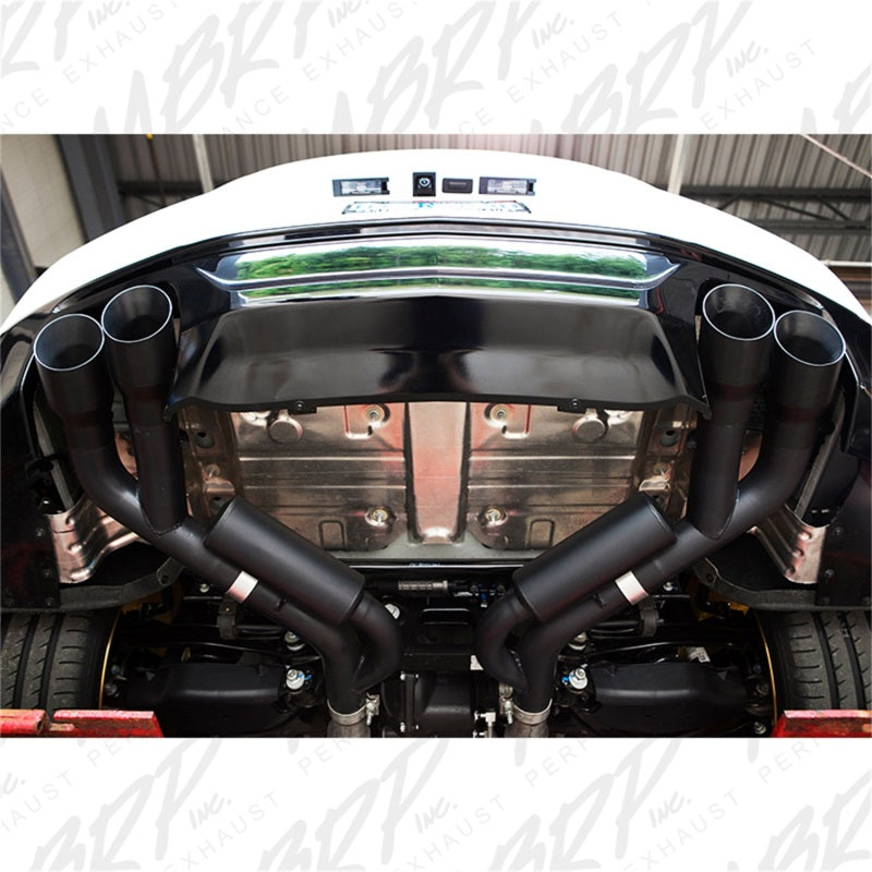 MBRP 2018-2019 Ford Mustang GT 2.5in Black Coated Non Active Dual Axle Back Exhaust - 4in Dual Wall Tips