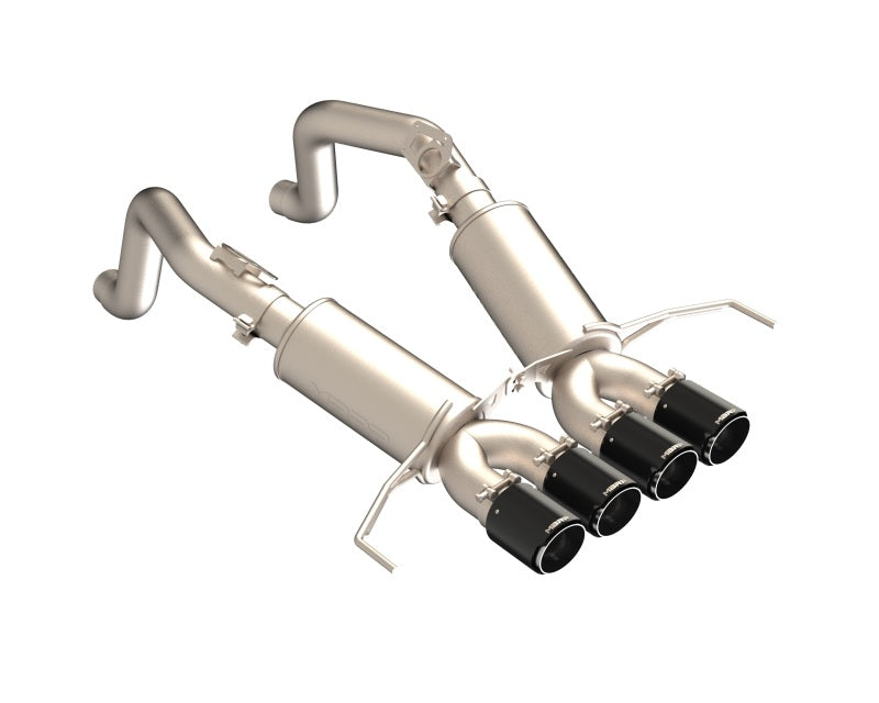 MBRP S70303CF 3" Dual Muffler Axle Back, with Quad 4" Dual Wall CF Tips, T304 for 2014-2019 Chevy Corvette