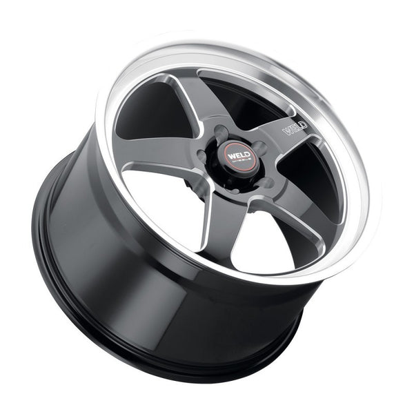 Weld 18x5 Ventura Drag 5x112 ET-23 BS2.1 Gloss BLK MIL DIA 78.1