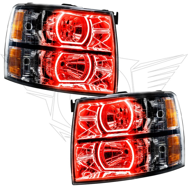 Oracle Lighting 8189 2007-2013 Chevy Silverado Pre-Assembled Headlights-Black-Square Style